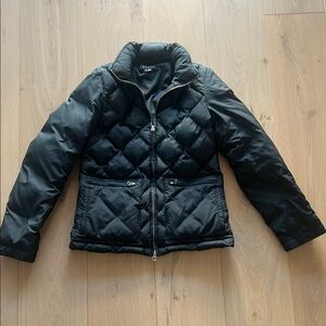 Theory Black Quilted Jacket - Petite
